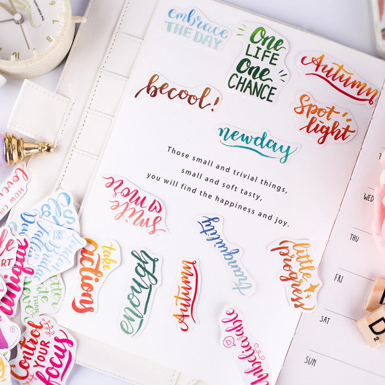 Journal Calligraphy Stickers