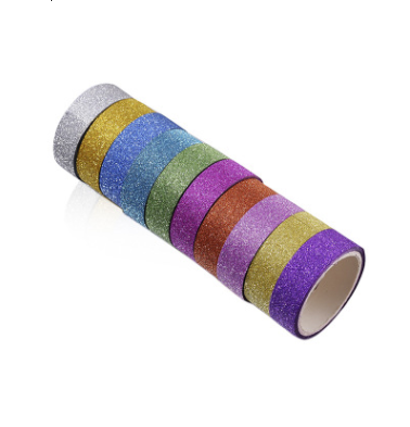 Glitter Washi Tape (pack of 10 rolls) – Raspberry Stationery