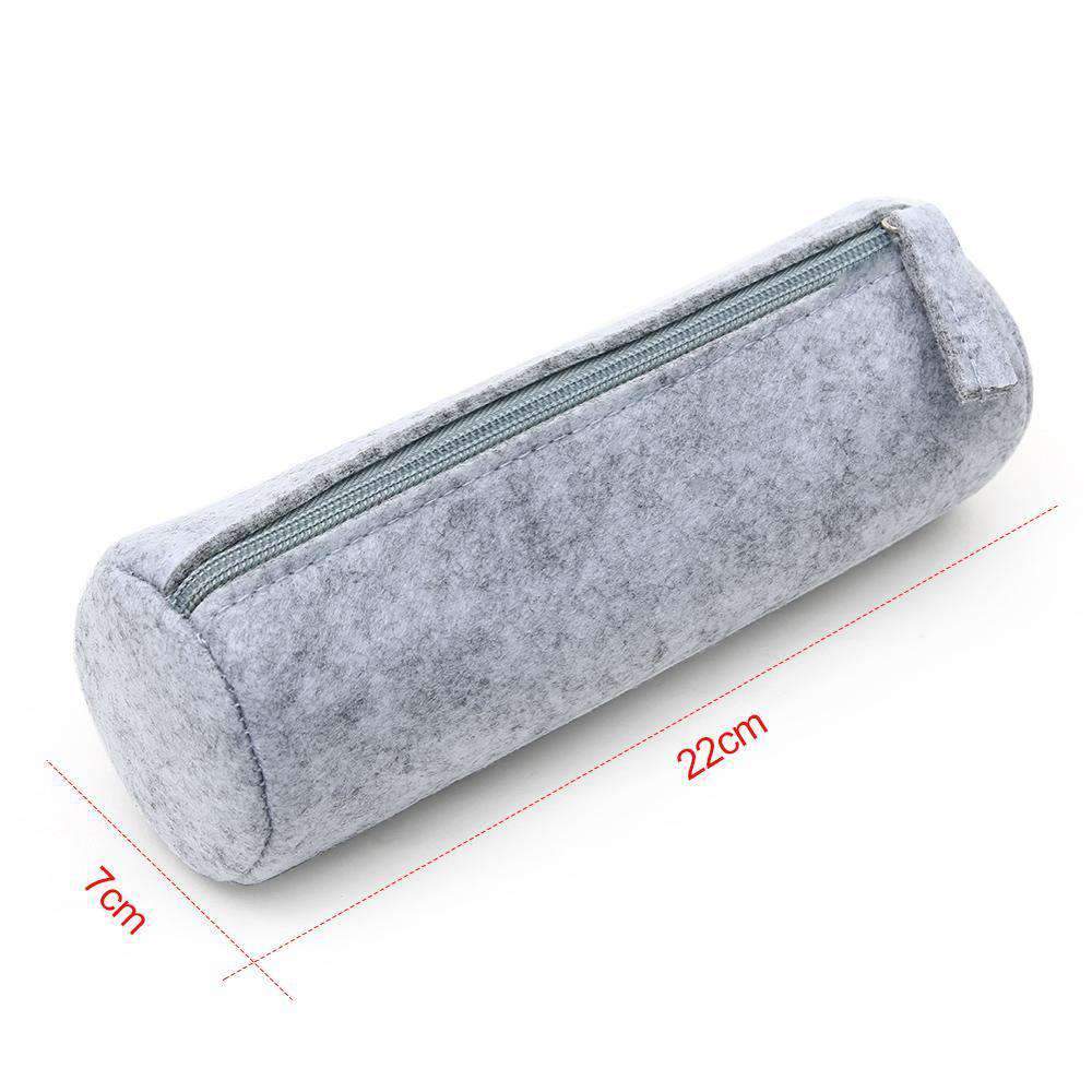 Minimal Grey Felt Pencil Cases