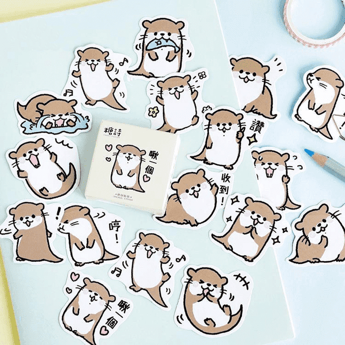 Happy Otter Sticker Set