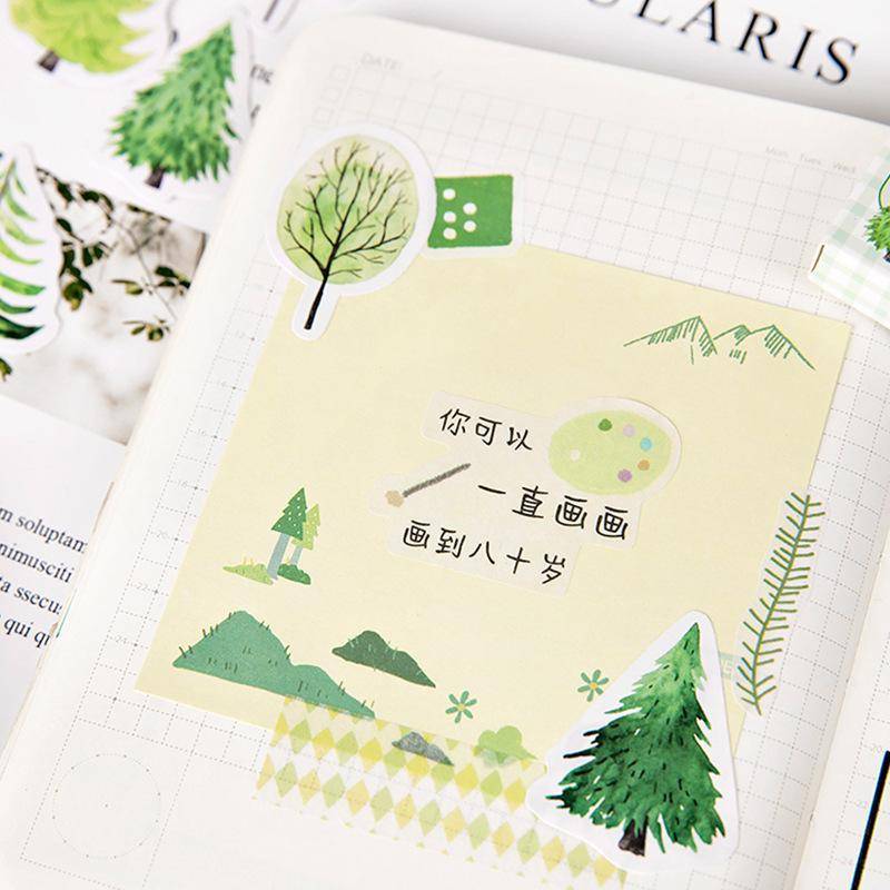 Green Forest Sticker Set