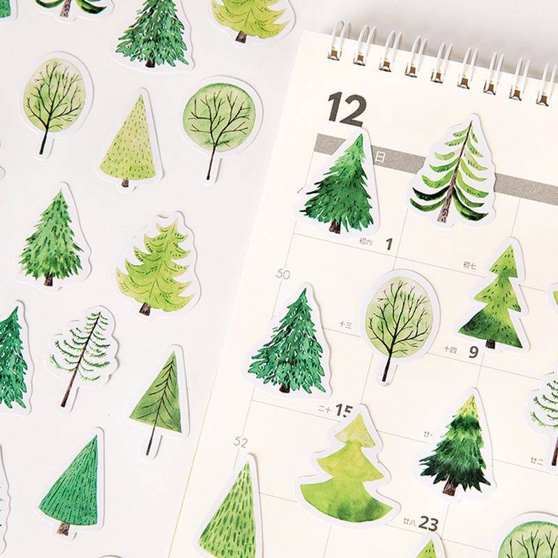 Green Forest Sticker Set