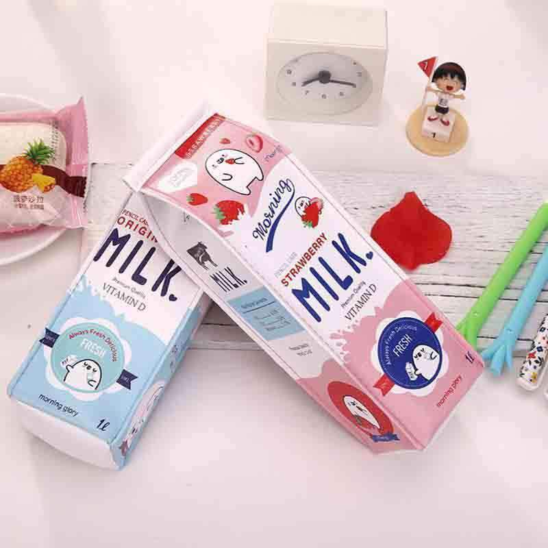 Cute Milk Carton Pencil Case