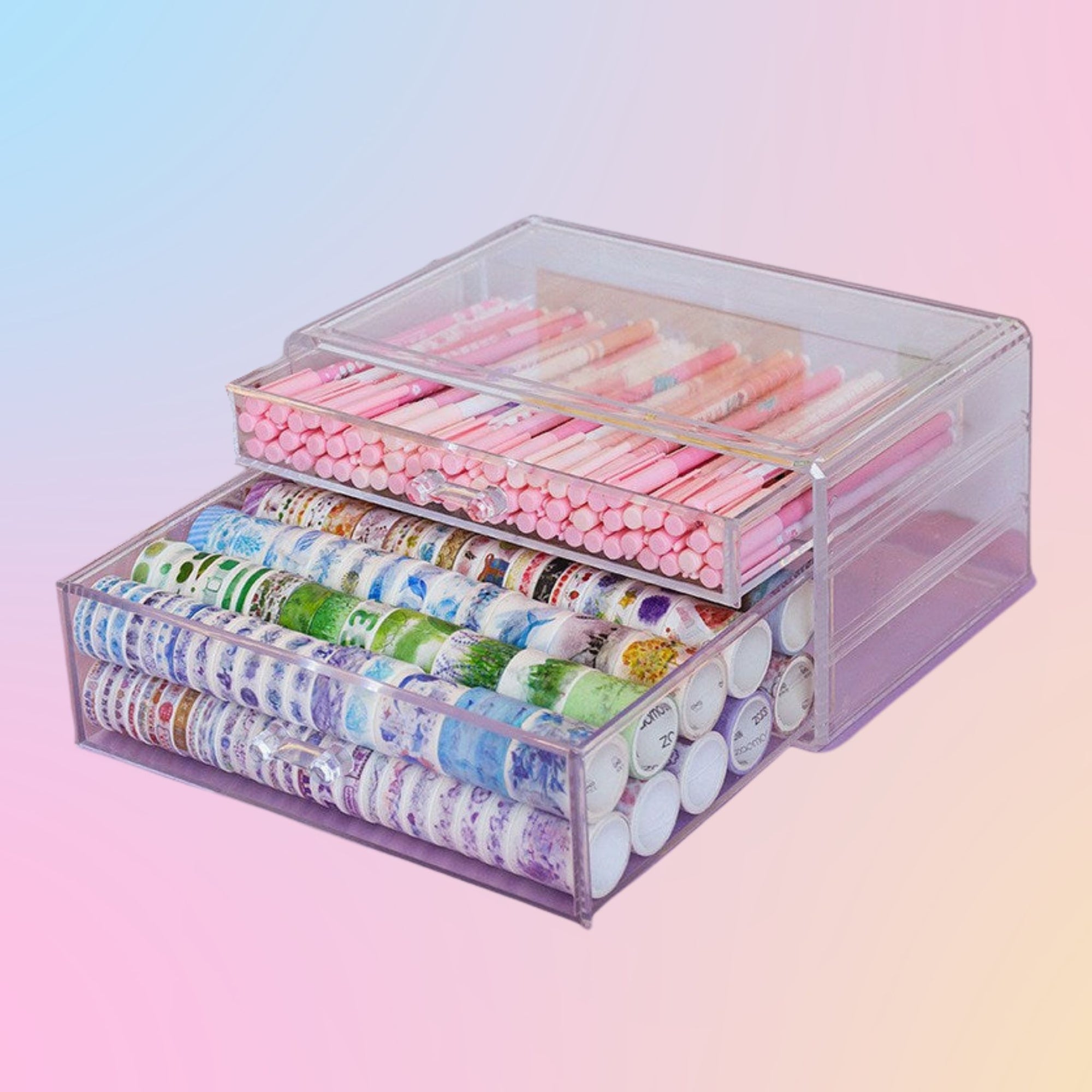 Transparent Desktop Stationery Organizer