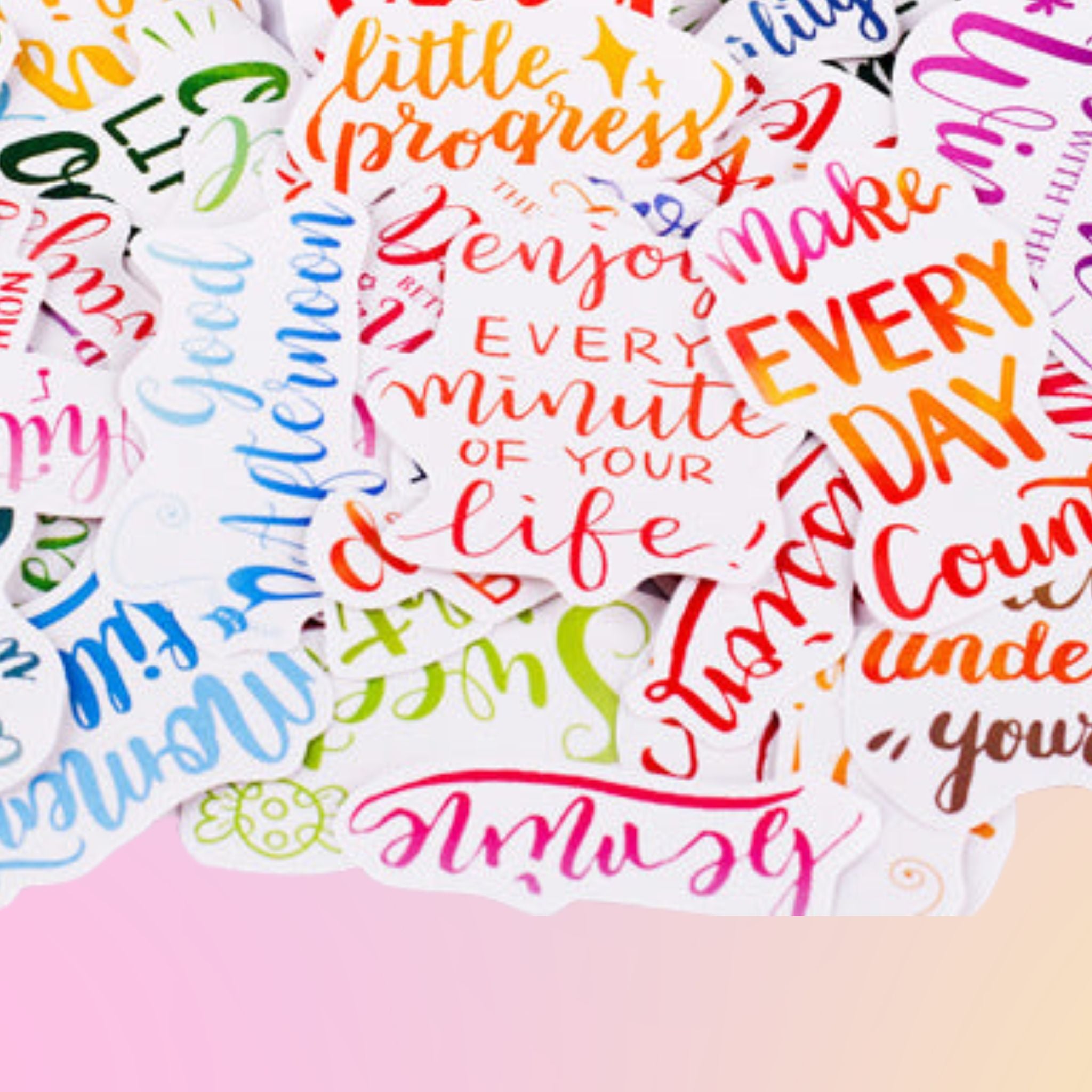 Journal Calligraphy Stickers – Raspberry Stationery