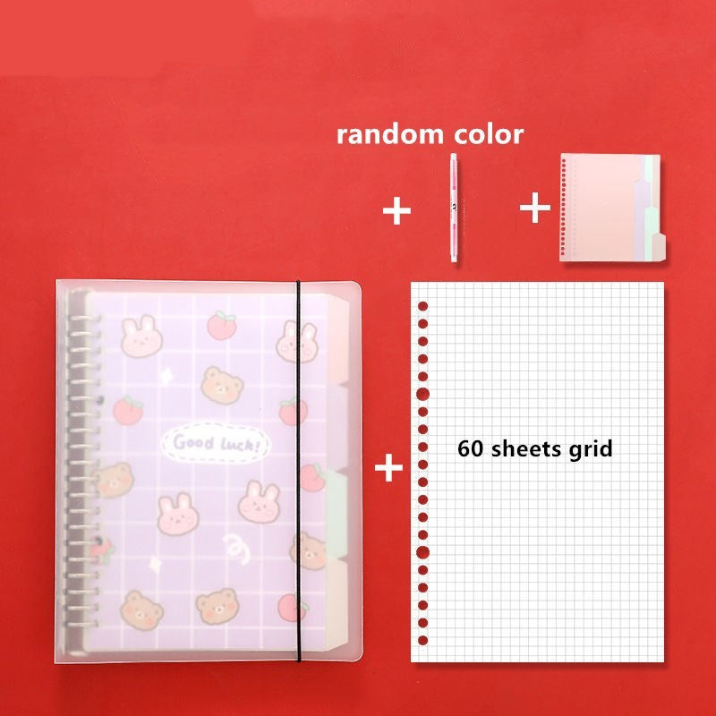 Cute Kawaii Spiral Notebook kit Raspberry Stationery