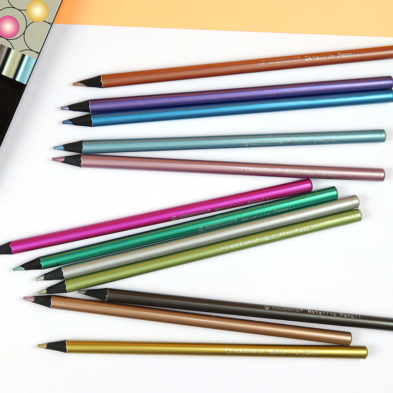 Metallic Colored Pencils – Raspberry Stationery