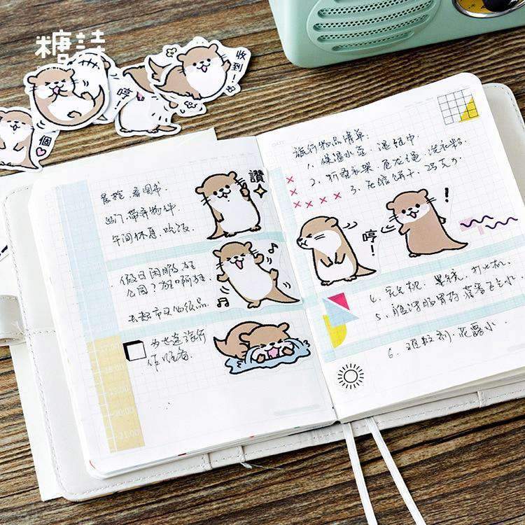 Happy Otter Sticker Set