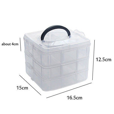 Storage Container Plastic Washi Tape Organizer, 15 Compartments