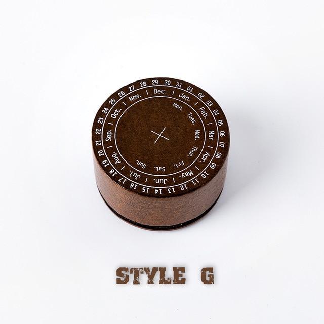 Vintage Round Wooden Stamps