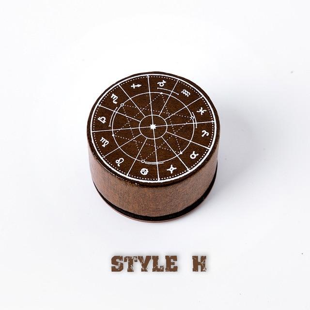 Vintage Round Wooden Stamps